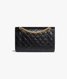  Túi Nữ Chanel Aged Calfskin Gold Tone Metal 'Black' 
