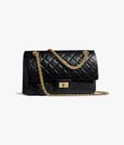  Túi Nữ Chanel Aged Calfskin Gold Tone Metal 'Black' 