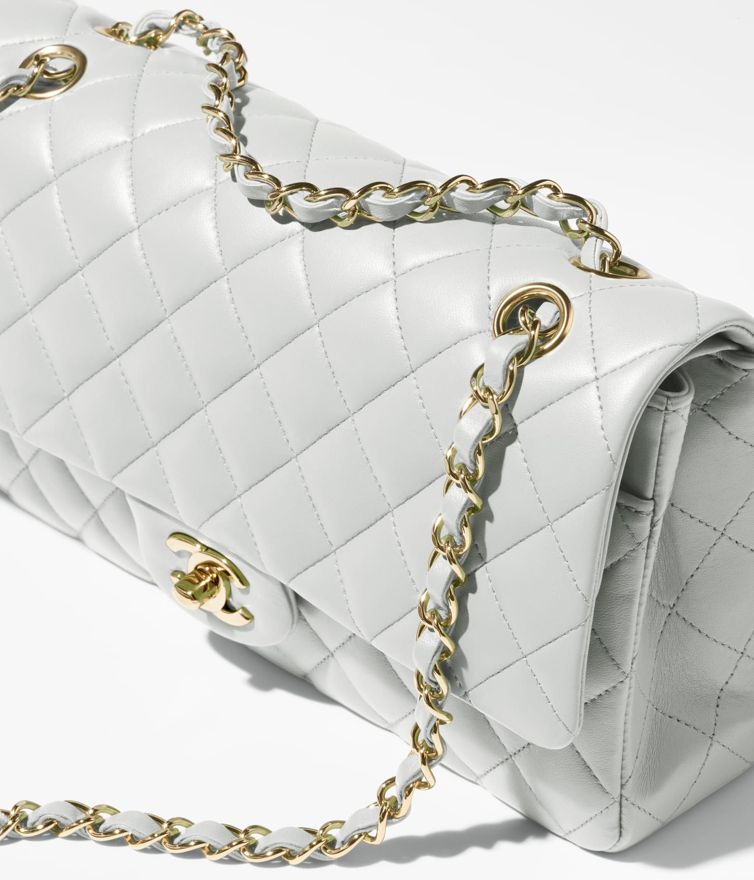 Chanel Small Classic Flap White GHW  Designer WishBags