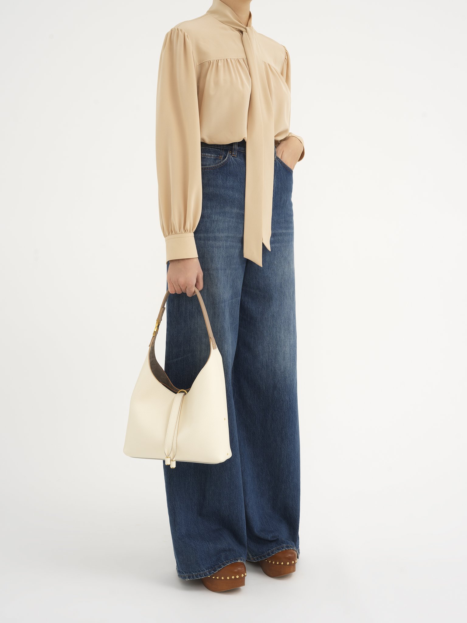 Marie Hobo Ivory Tan