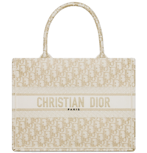 Túi Nữ Dior Medium Dior Book Tote 'White Gold-tone' 