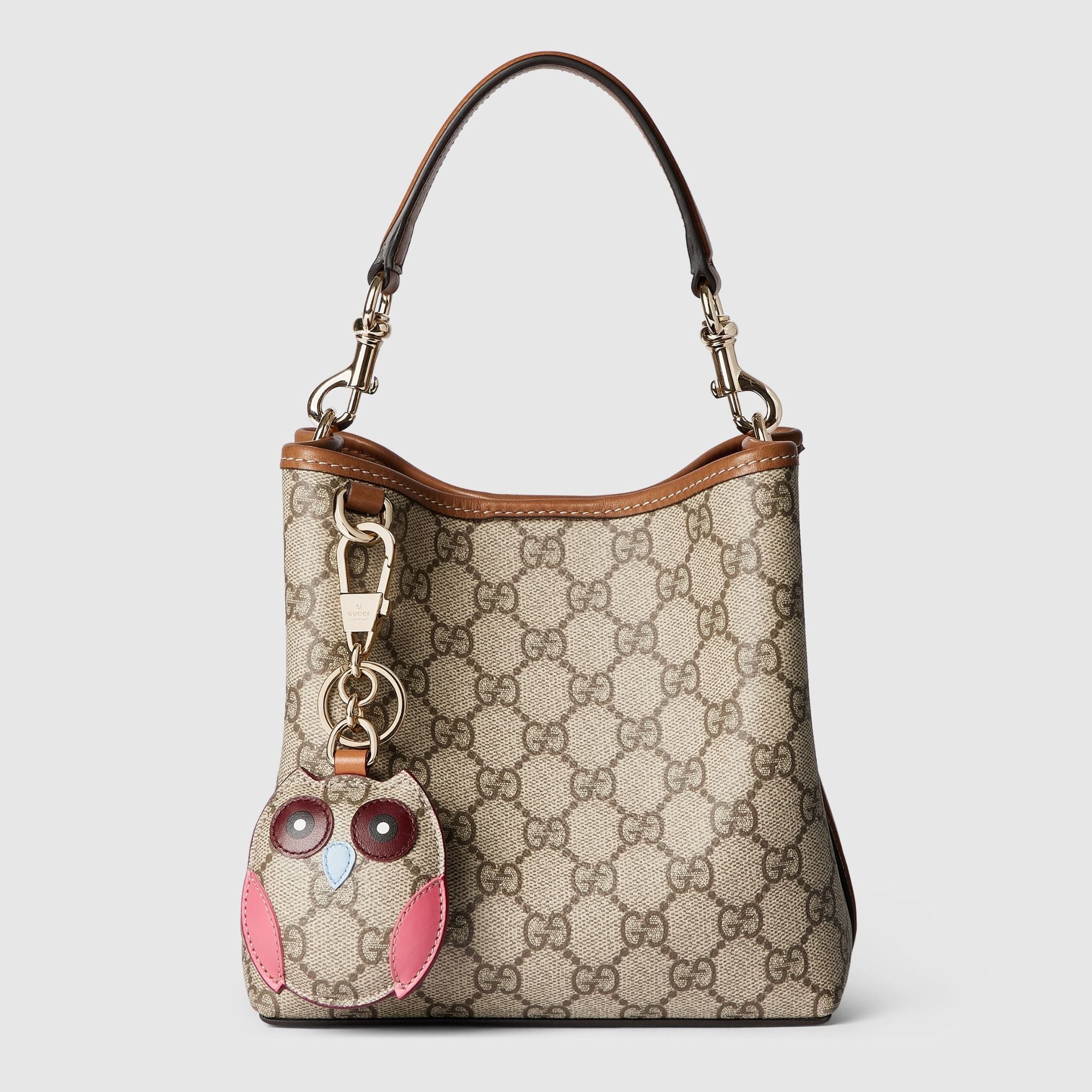  Túi Nữ Gucci GG Emblem Mini Bucket Bag 'Beige' 