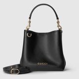  Túi Nữ Gucci GG Emblem Mini Bucket Bag 'Black' 