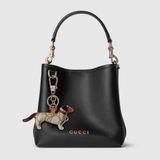  Túi Nữ Gucci GG Emblem Mini Bucket Bag 'Black' 