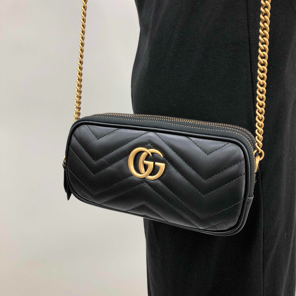 T i N Gucci GG Marmont Mini Shoulder Black 546581 DTDCT 1000
