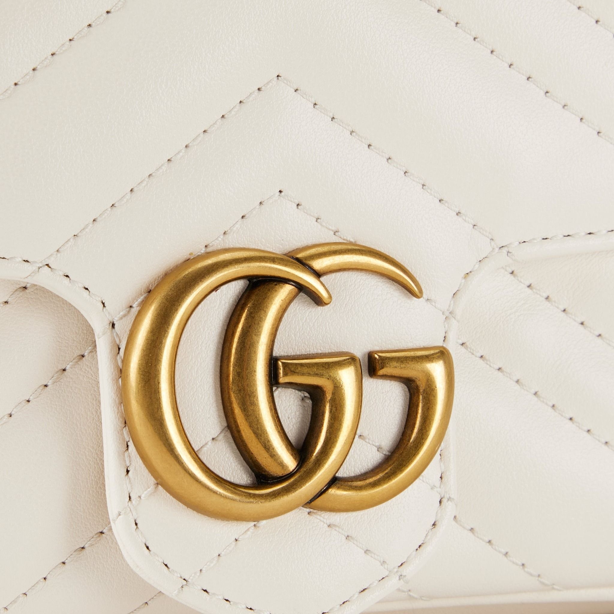  Túi Nữ Gucci GG Marmont Super Mini Bag 'White' 