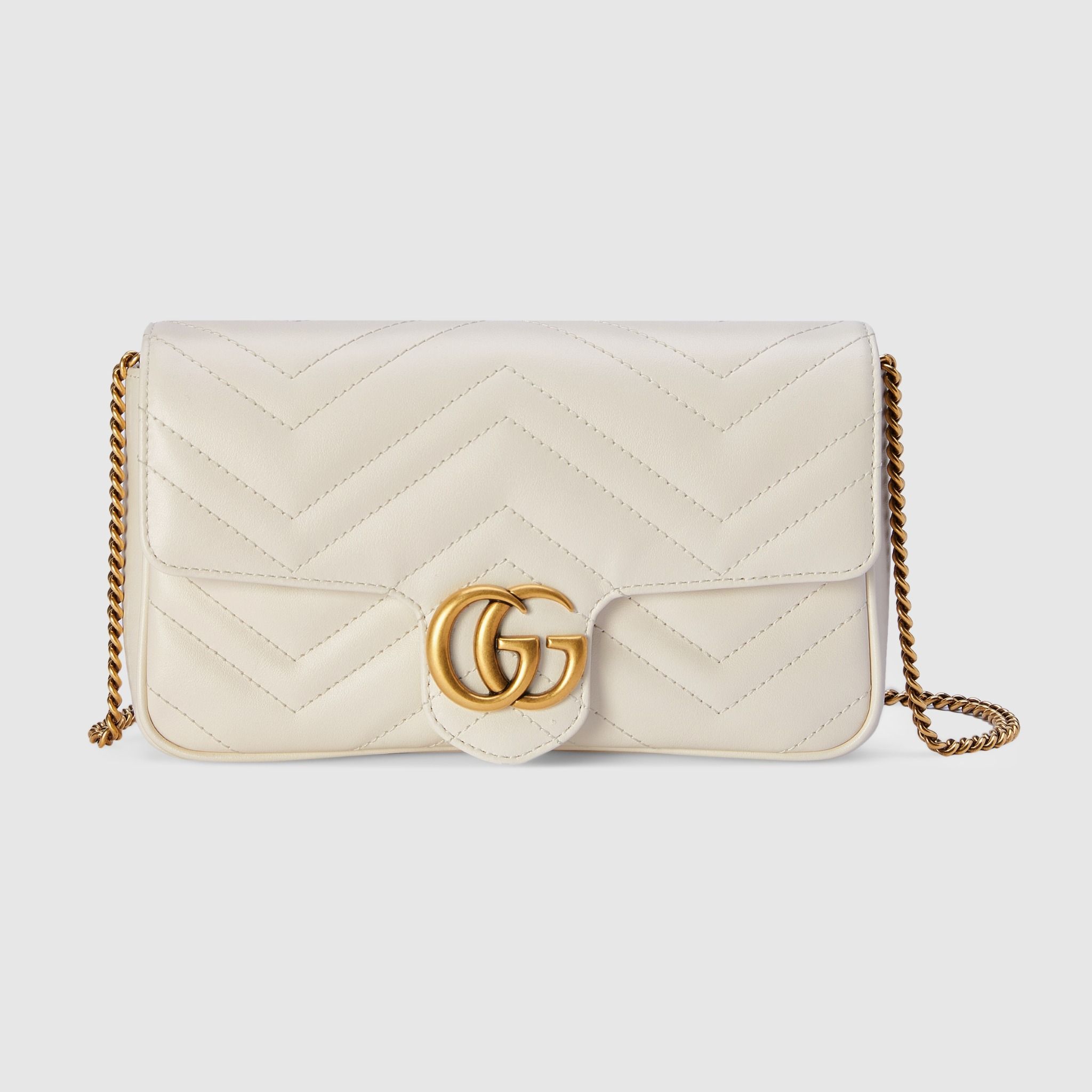  Túi Nữ Gucci GG Marmont Super Mini Bag 'White' 