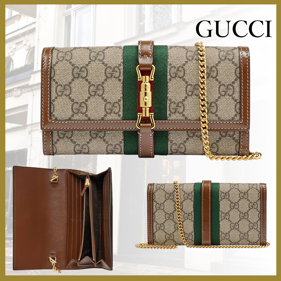  Túi Nữ Gucci Jackie 1961 Chain Wallet 'Beige' 