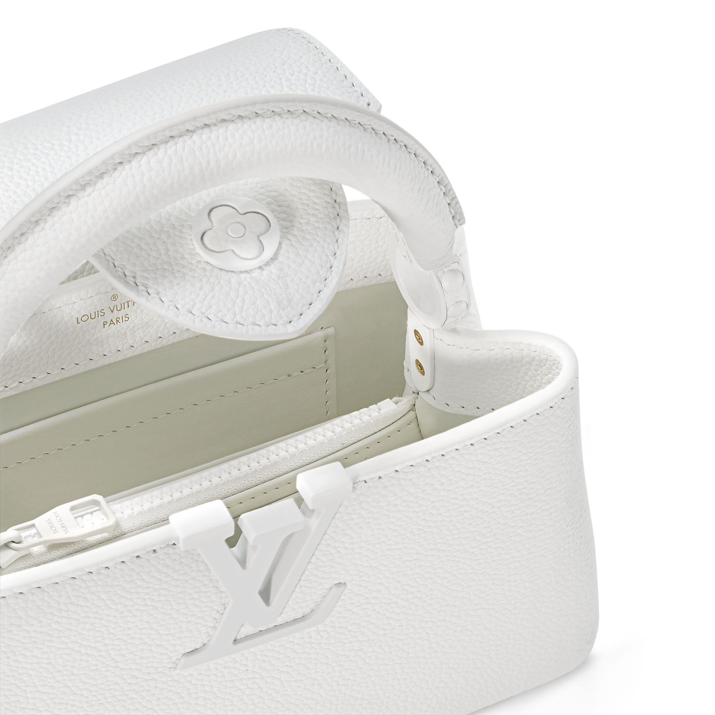  Túi Nữ Louis Vuitton Capucines East-West Mini Bag 'White' 