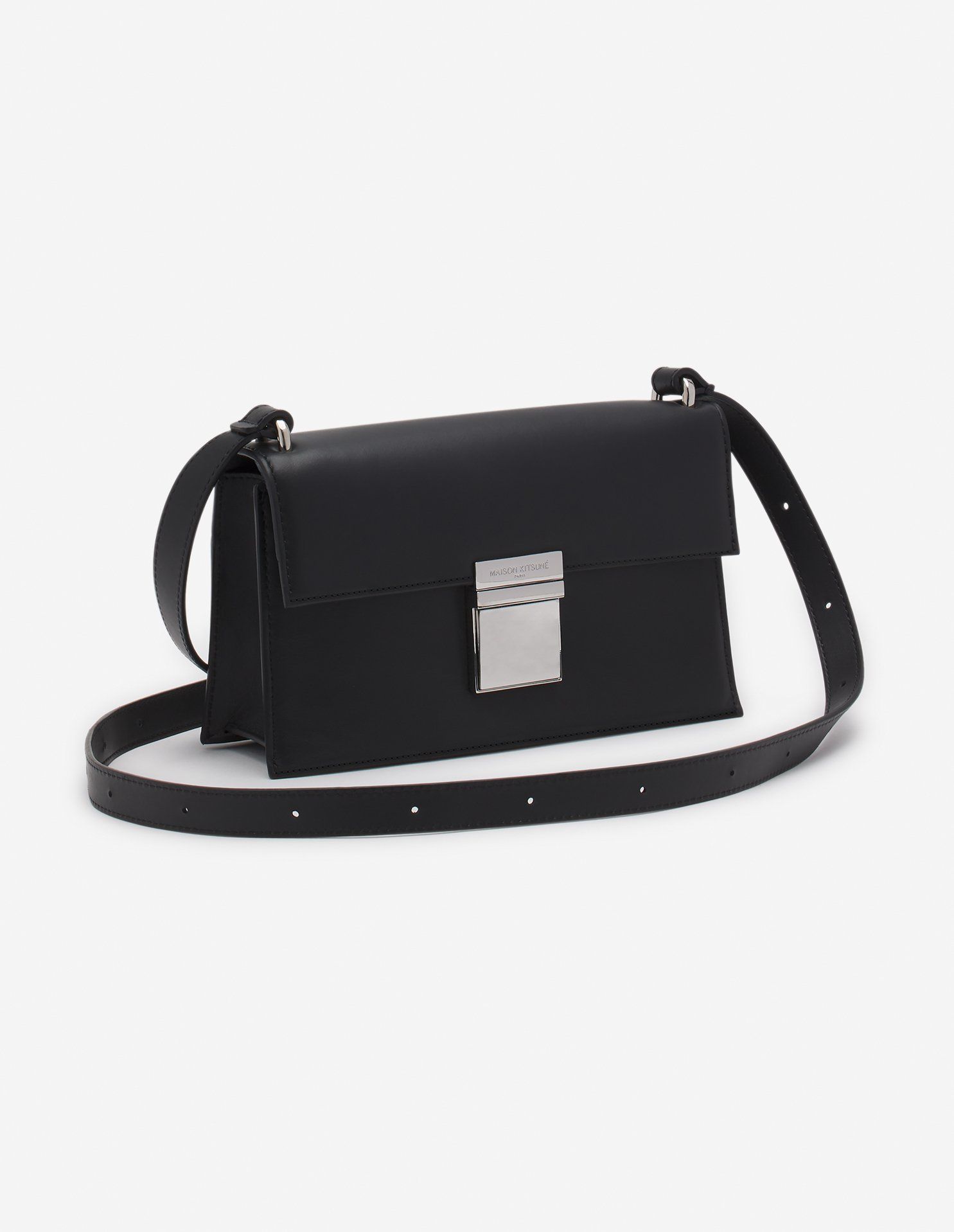  Túi Nữ Maison Kitsune Preppy Baguette 'Black' 