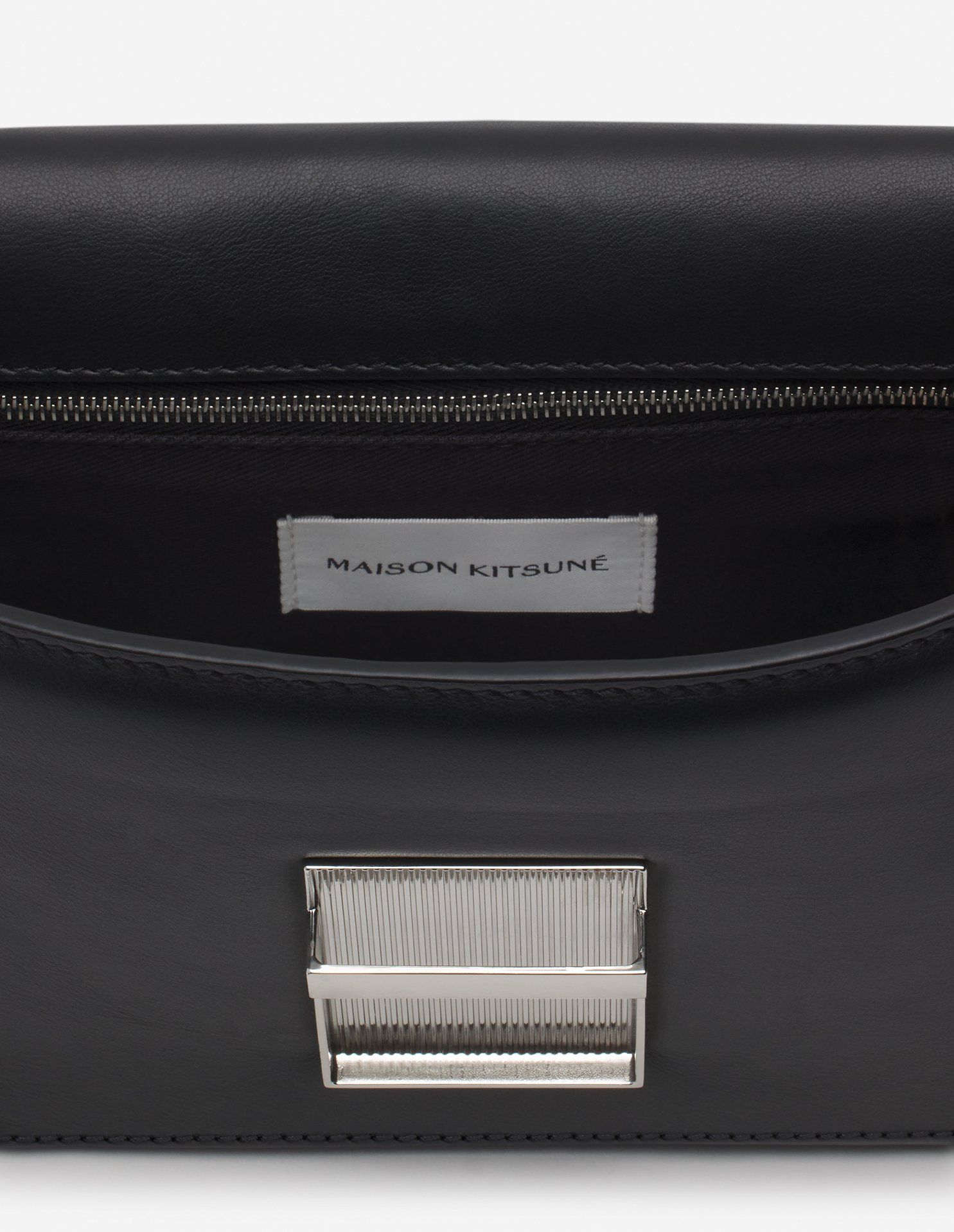  Túi Nữ Maison Kitsune Preppy Baguette 'Black' 