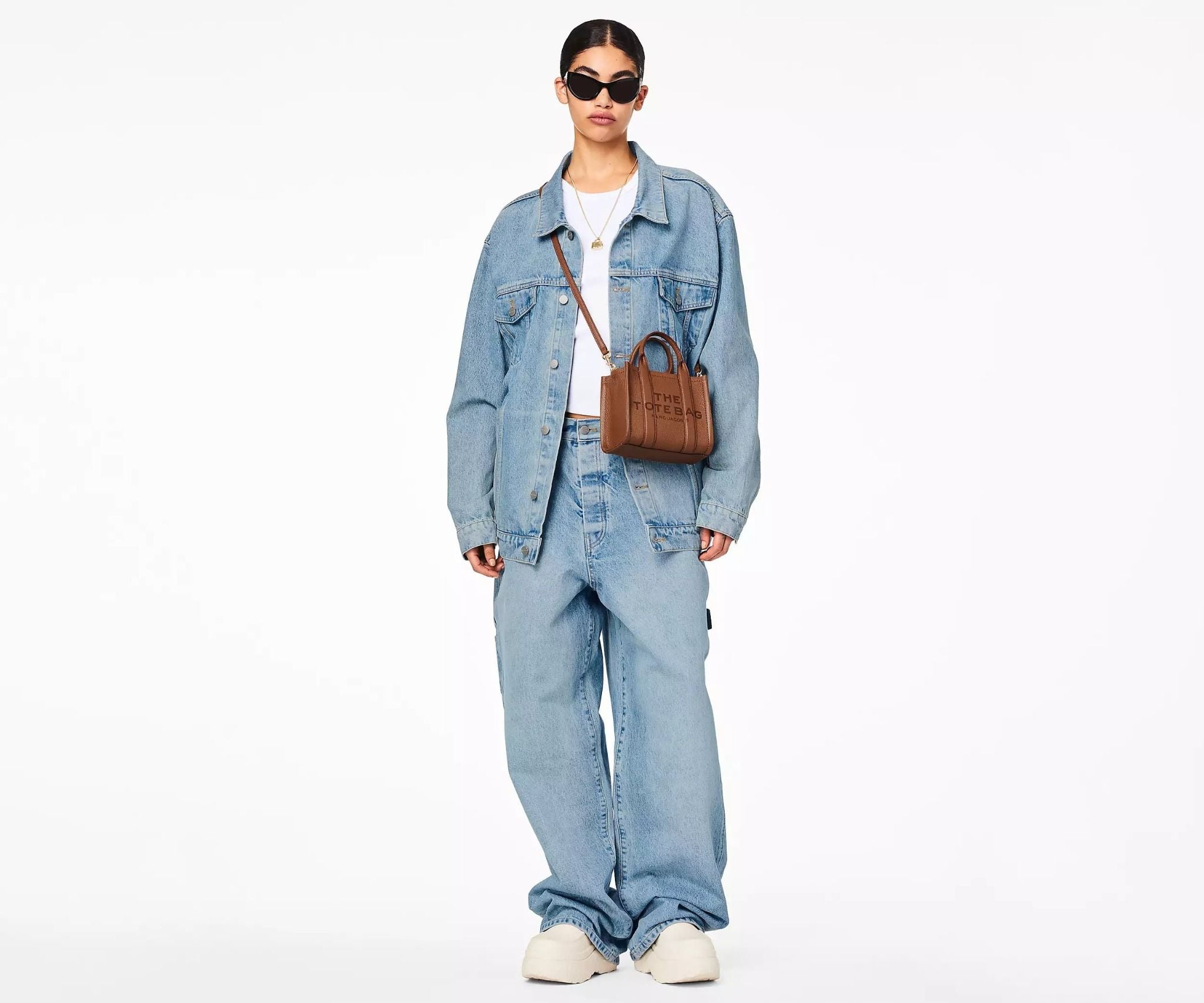  Túi Nữ Marc Jacobs Leather Mini Tote Bag 'Argan Oil' 