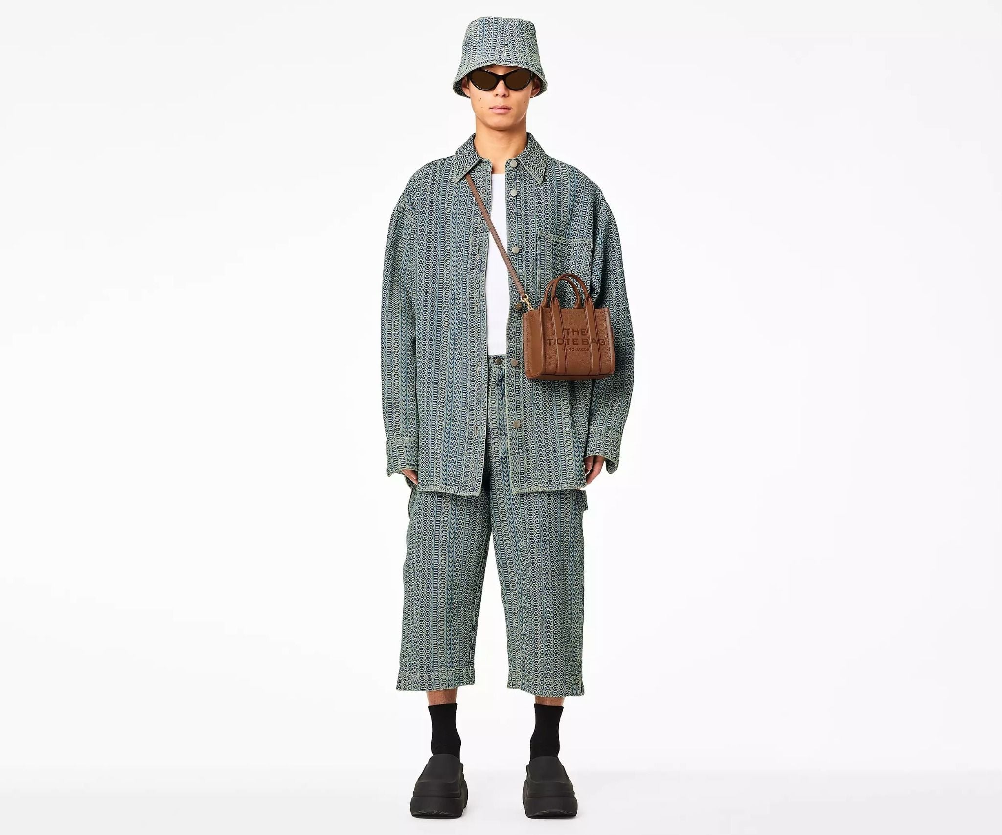  Túi Nữ Marc Jacobs Leather Mini Tote Bag 'Argan Oil' 