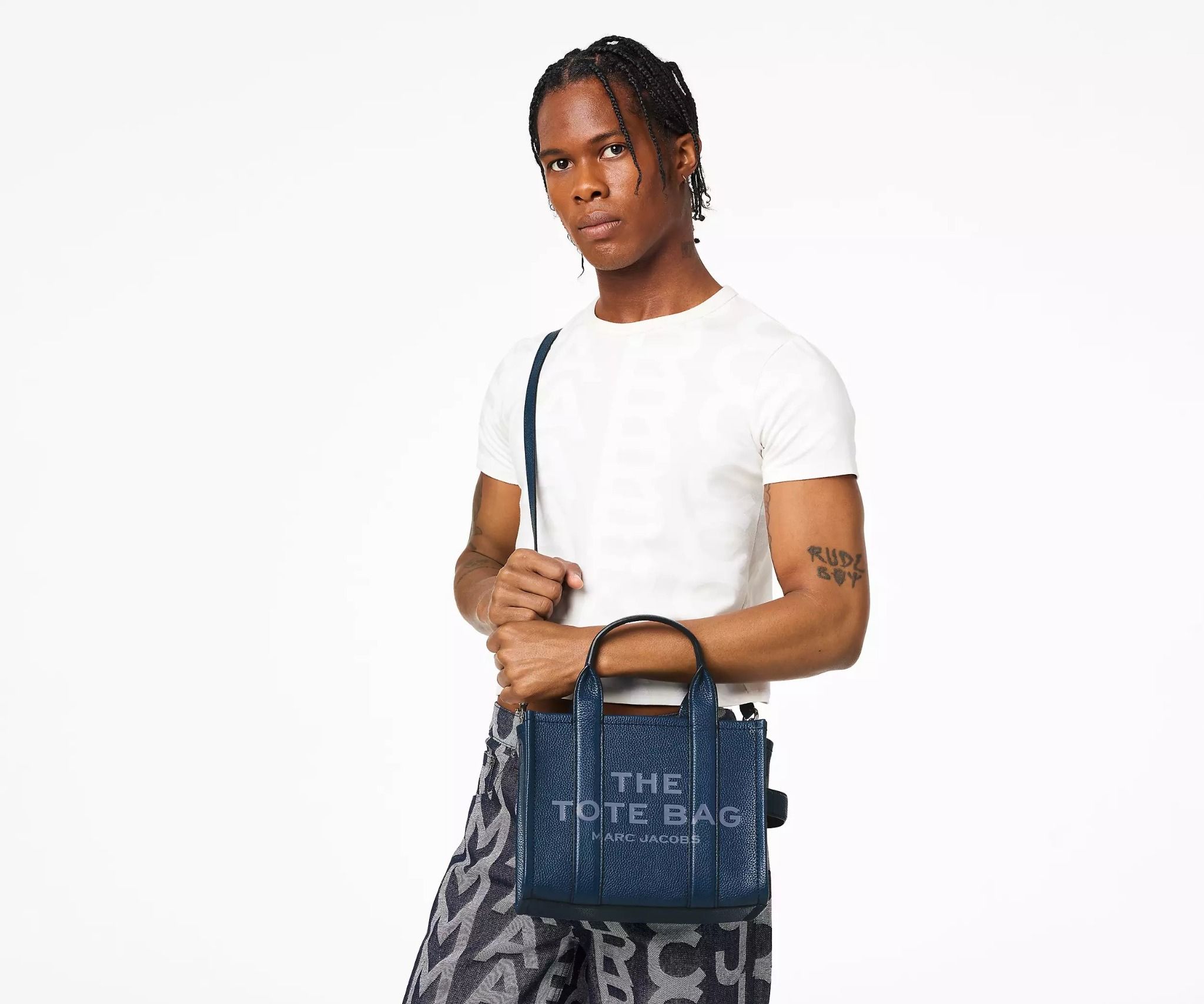  Túi Nữ Marc Jacobs Leather Small Tote Bag 'Blue Sea' 