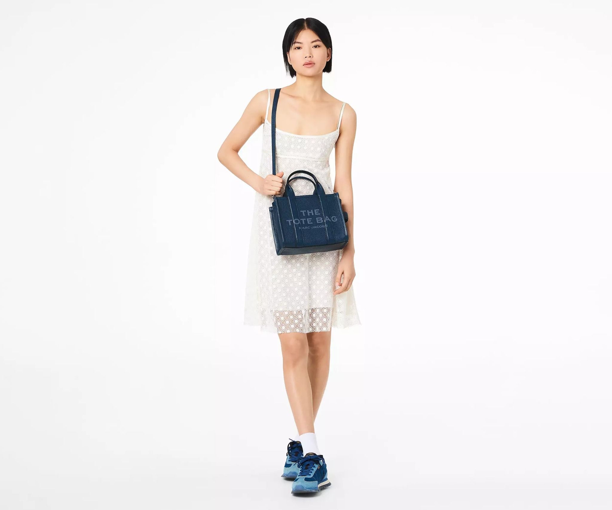  Túi Nữ Marc Jacobs Leather Small Tote Bag 'Blue Sea' 