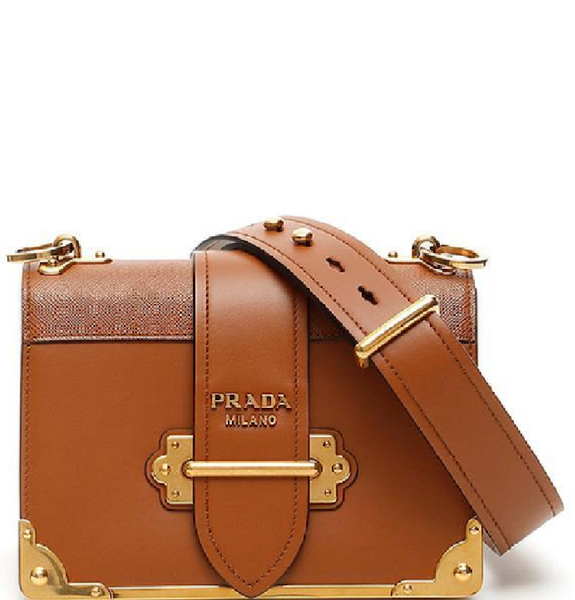  Túi Nữ Prada Cahier Leather Shoulder Bag 'Beige' 