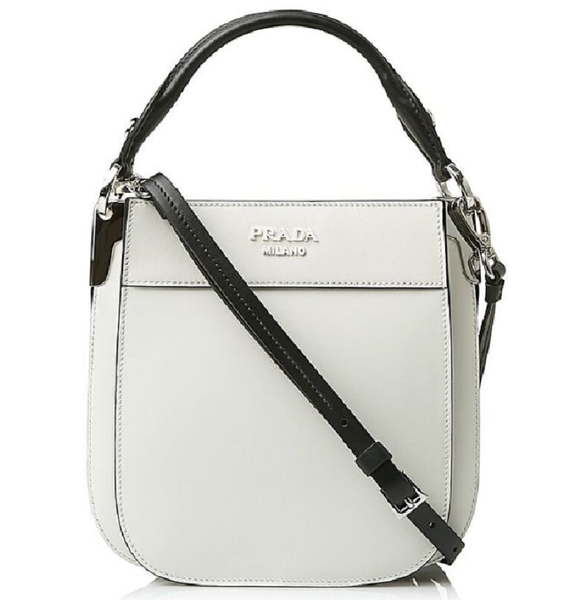  Túi Nữ Prada Margit Leather Hobo Bag 'White' 