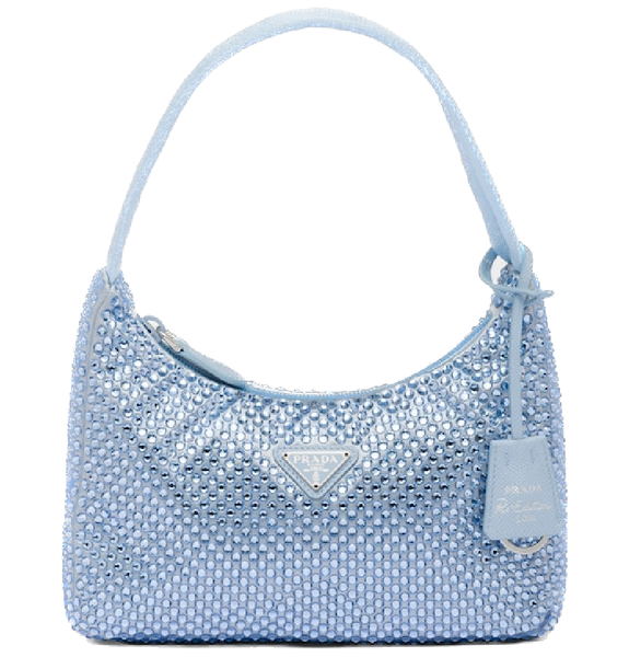  Túi Nữ Prada Satin Mini-Bag 'Light Blue' 