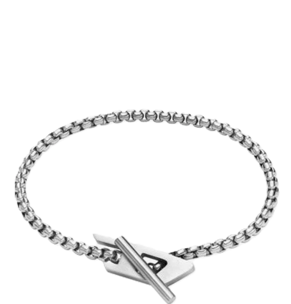  Vòng Tay Diesel Stainless Steel Chain Bracelet 'Silver' 