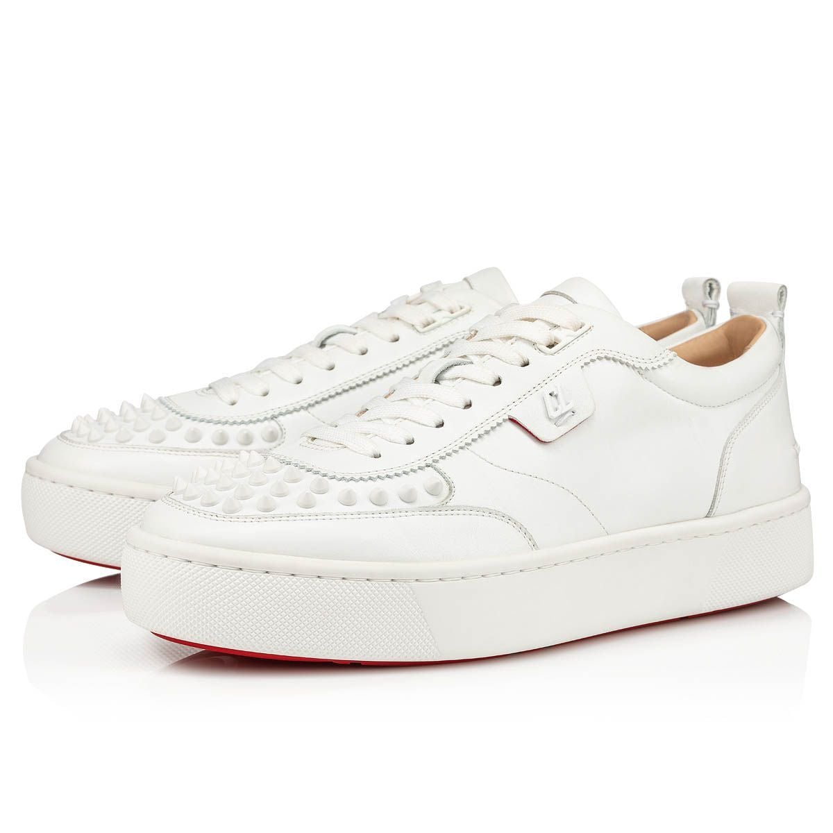  Giày Nam Christian Louboutin Happyrui Spikes 'Bianco' 
