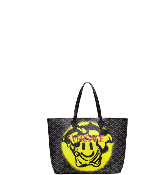 Túi Nữ Versace Medusa Tag Tote 'Black Gray' 