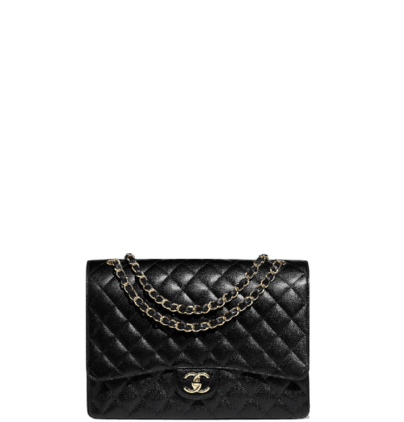  Túi Nữ Chanel Maxi Classic Handbag 'Black' 
