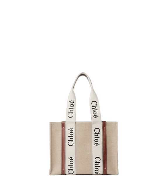  Túi Chloe Nữ Medium Woody Tote Bag 'White' 