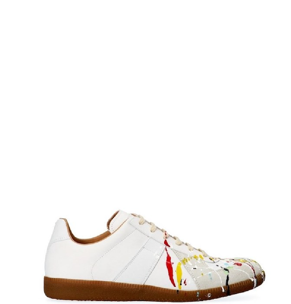  Giày Nam Maison Margiela Replica Paint Drop Sneakers 'White' 