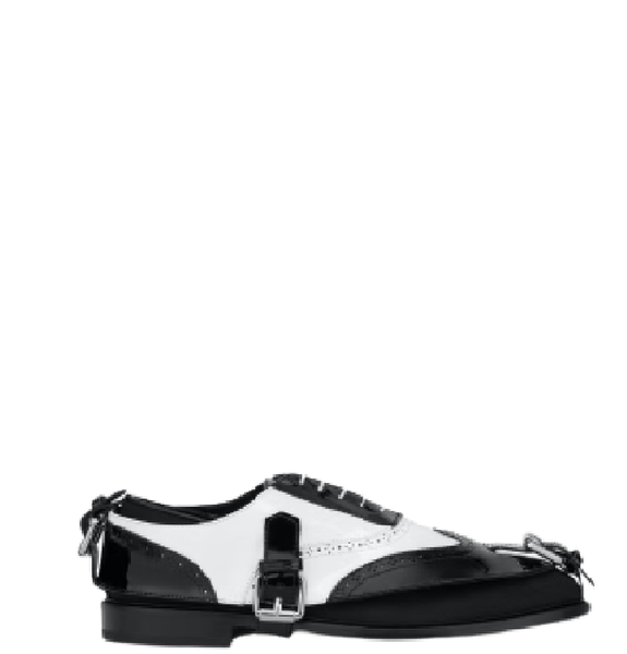  Giày Moschino Nam Brogue Open Oxford Shoes 'Black' 