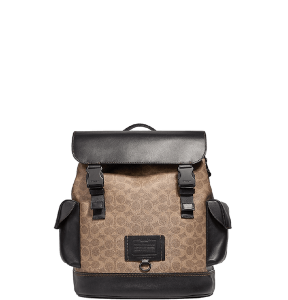  Túi Nữ Coach Rivington Backpack In Signature 'Brown Canvas' 