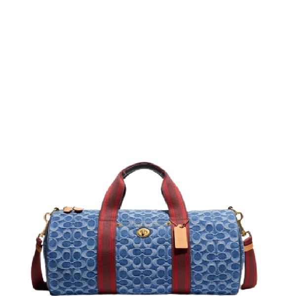  Túi Nam Coach Duffle In Signature Denim 'Blue and Red' 