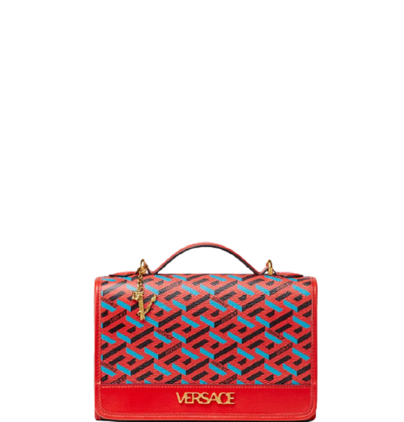  Túi Nữ Versace La Greca Signature Shoulder 'Red' 