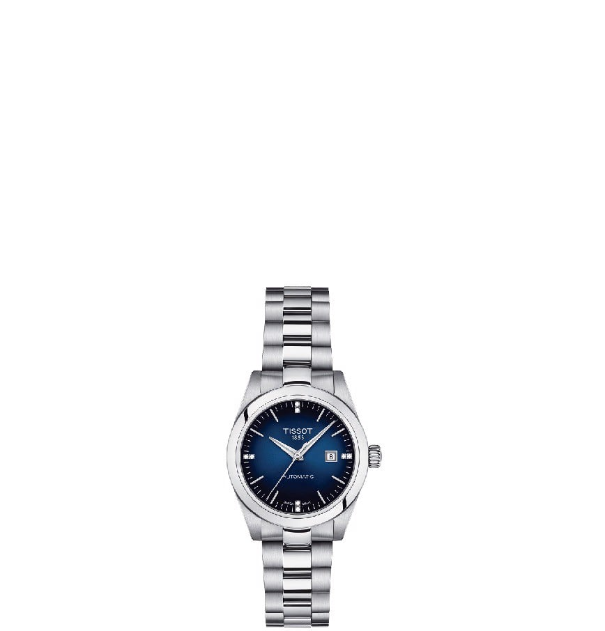  Đồng Hồ Nữ Tissot T-My Lady Automatic Diamond Blue Dial Watch 'Silver' 