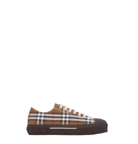  Giày Nam Burberry Vintage Check Cotton Sneakers 'Birch Brown' 