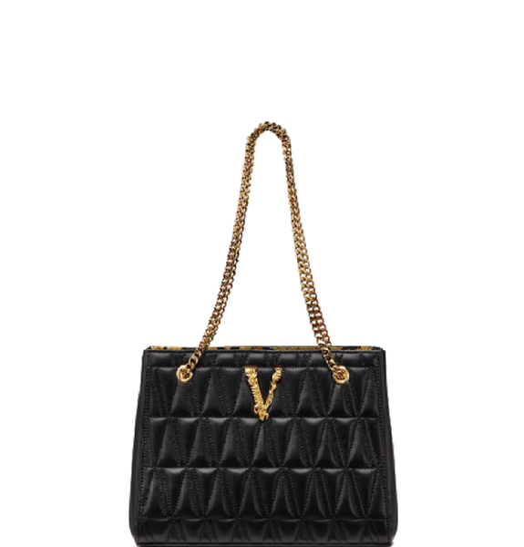  Túi Nữ Versace Virtus Quilted Small Tote 'Black' 