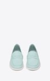  Giày Nữ Saint Laurent Le Loafer Monogram Penny Slippers 'Blue' 