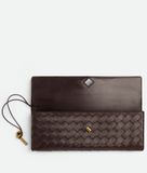  Ví Nữ Bottega Veneta Long Clutch Andiamo With Handle 'Fondant' 