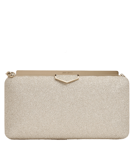  Túi Nữ Jimmy Choo Ellipse Dusty Glitter Clutch 'Platinum Ice' 