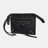  Túi Nữ Balenciaga Pink Croc Mini Hourglass With Chain 'Black' 