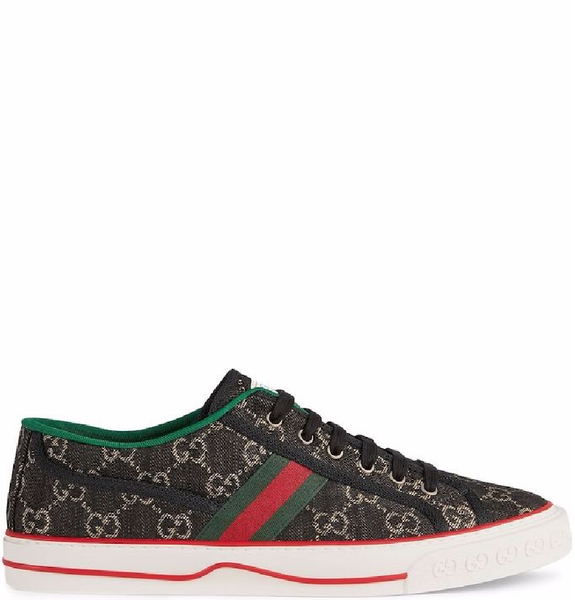  Giày Nam Gucci Tennis 1977 Sneaker GG Denim Jacquard 'Black Ivory' 