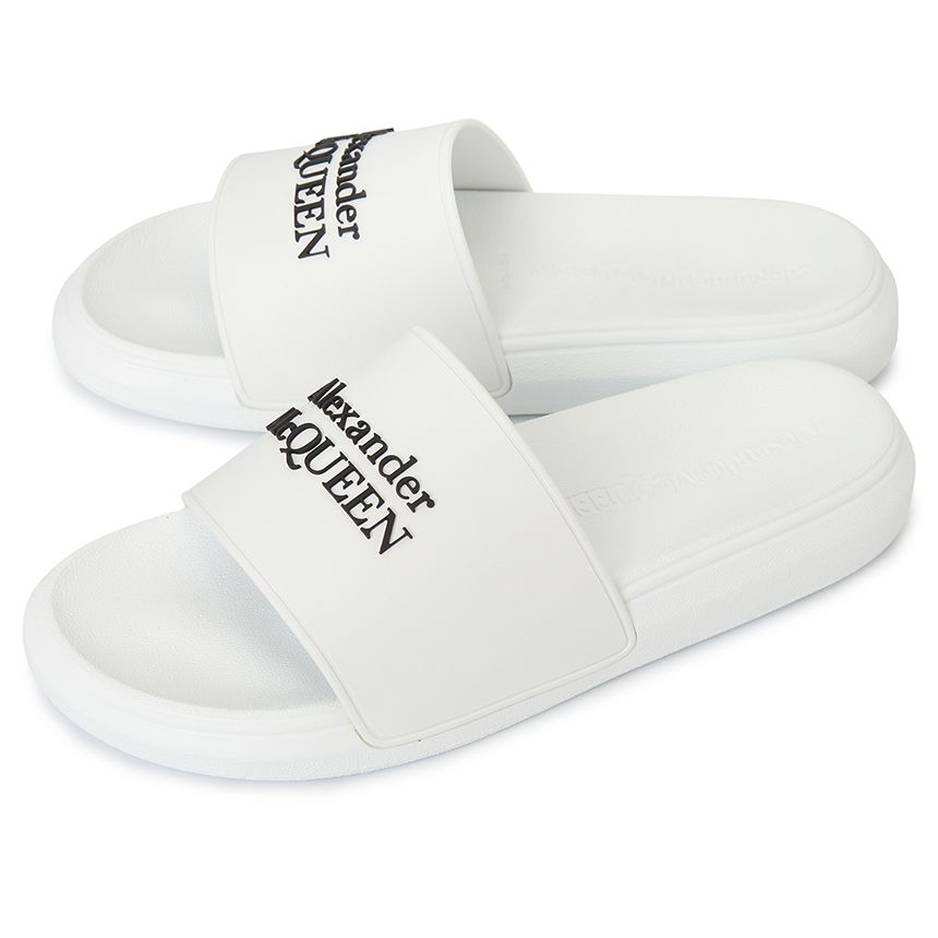 Dép Nam Alexander McQueen Logo Full Sandals \'White\' 663564-W4RF0 ...