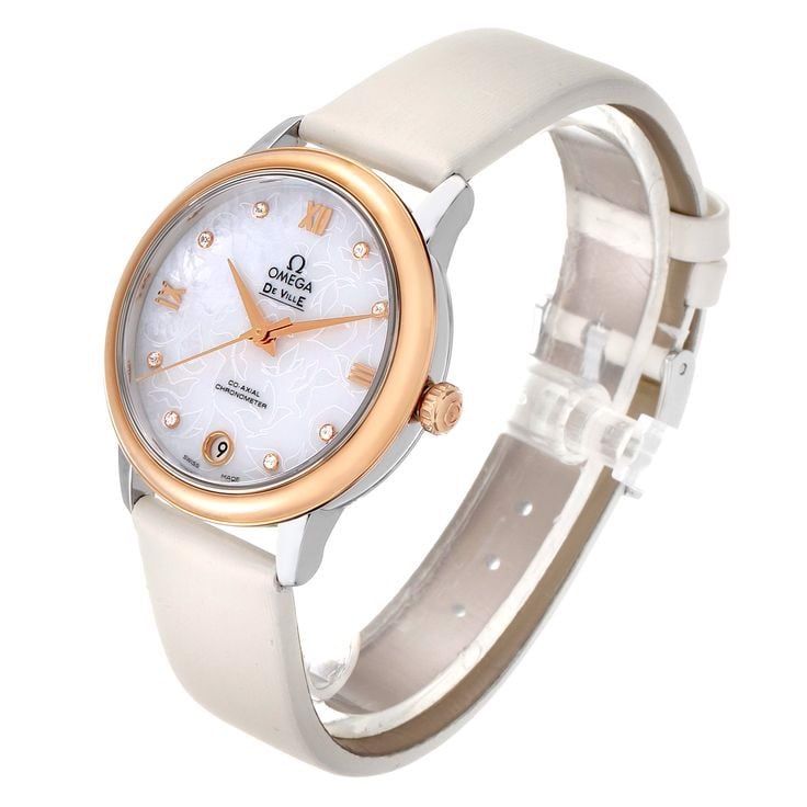  Đồng Hồ Nữ OMEGA De Ville Prestige Mother of Pearl Butterfly Dial 'White' 
