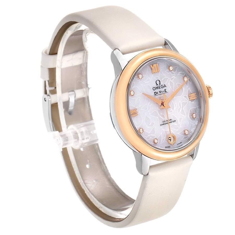  Đồng Hồ Nữ OMEGA De Ville Prestige Mother of Pearl Butterfly Dial 'White' 
