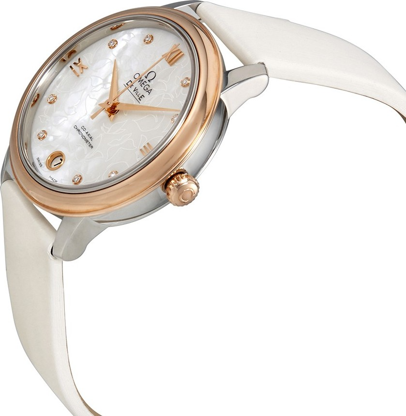  Đồng Hồ Nữ OMEGA De Ville Prestige Mother of Pearl Butterfly Dial 'White' 