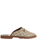  Giày Nam Gucci Slipper With Horsebit GG Supreme Canvas Leather 'Brown' 