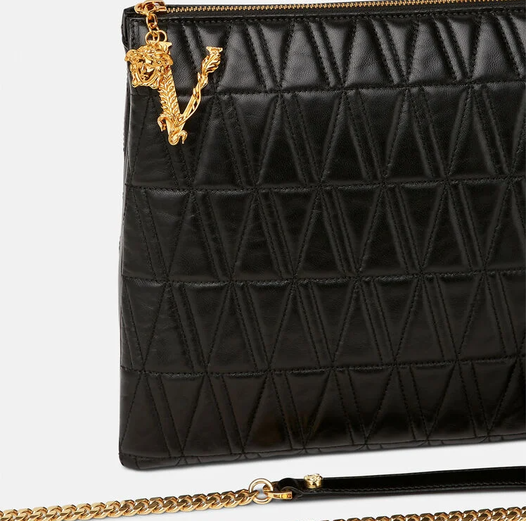  Túi Nữ Versace Virtus Shoulder 'Black' 
