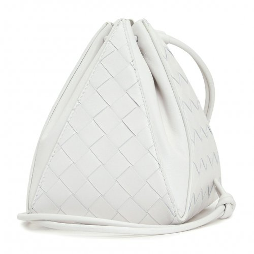  Túi Nữ Bottega Veneta The Mini Knot Intrecciato Leather Pouch 'White' 