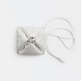  Túi Nữ Bottega Veneta The Mini Knot Intrecciato Leather Pouch 'White' 