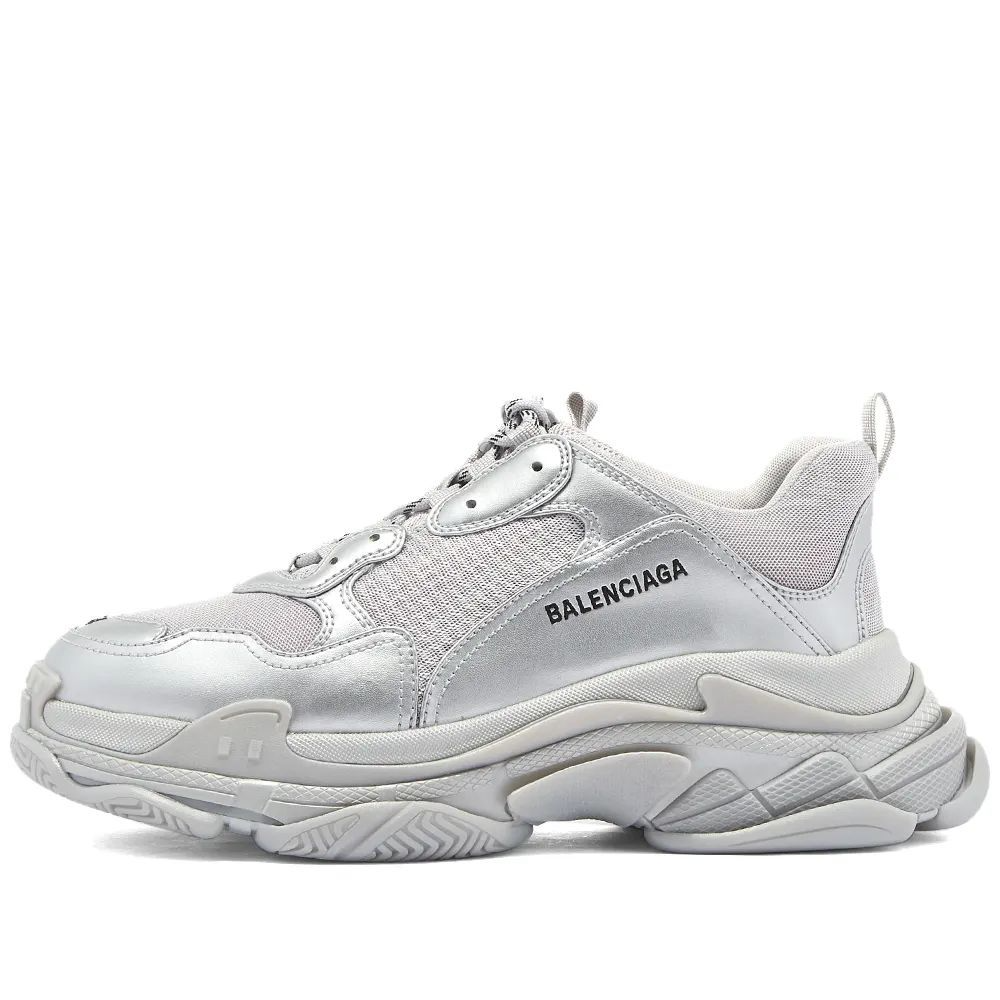  Giày Nam Balenciaga Triple S Sneaker 'Silver Metallic' 