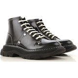  Giày Nữ Alexander McQueen Luxury Fashion Negro Botines 'Black' 
